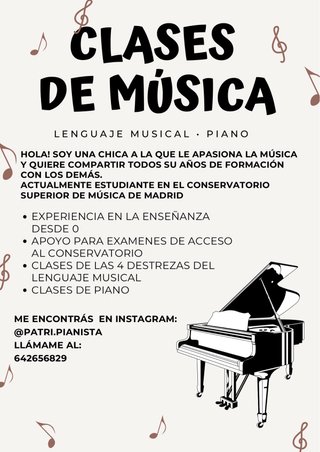 Clases de Piano y Lenguaje Musical