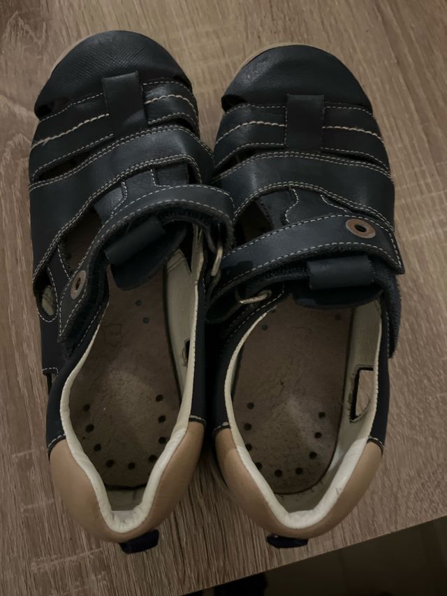 Sandalias Verano Niños Azul y Beige