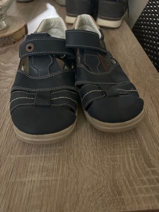 Sandalias Verano Niños Azul y Beige