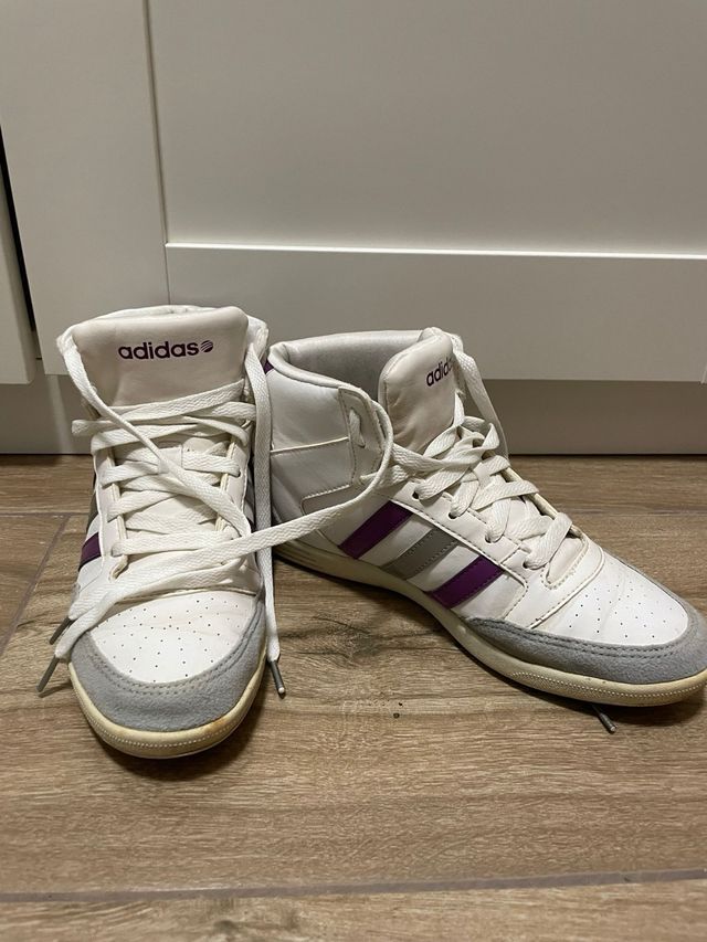 Zapatillas Adidas Mujer Talla 37 Morado Blanco