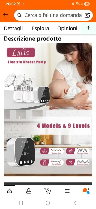 Tiralatte Elettrico Doppio Lulia