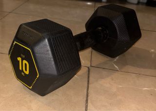 Dos Mancuernas Hexagonales 10 kg Caucho