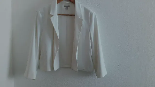 Blazer corto blanco