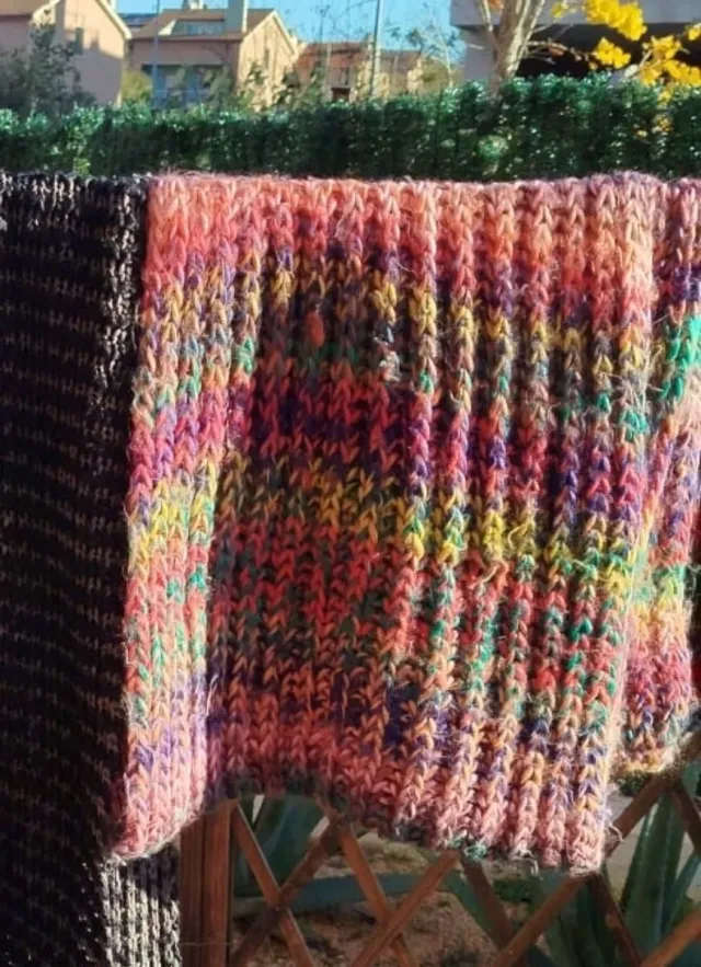 Bufanda tejido multicolor x3€