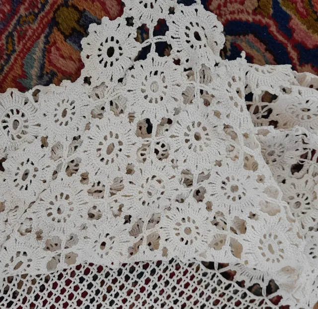 2 Antichi Copriletti Uncinetto Fatti a Mano