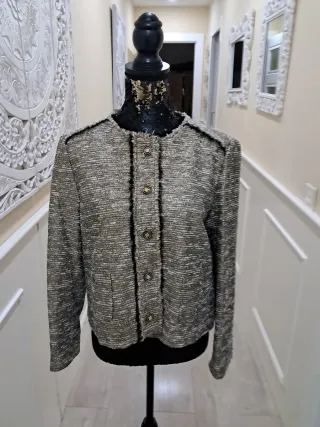 Blazer Mujer Dorado negro