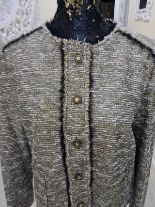 Blazer Mujer Dorado negro