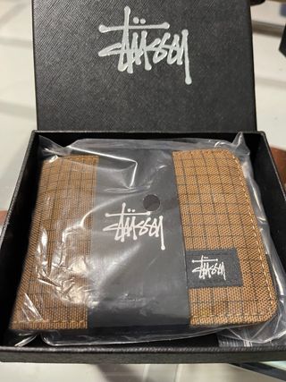 Cartera Stussy Hombre Marrón y Negra