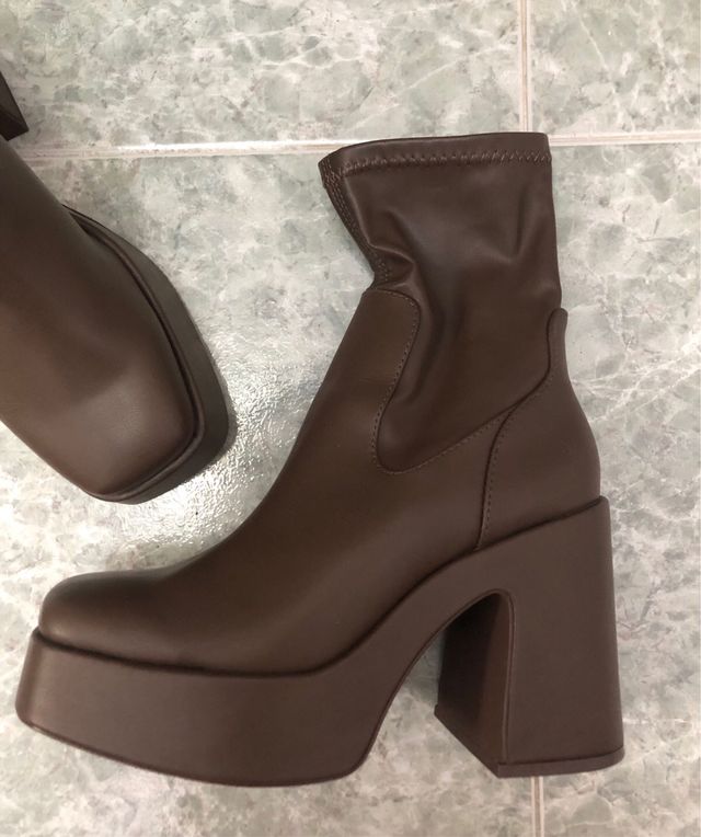 Botines plataforma marrones