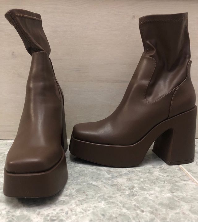 Botines plataforma marrones