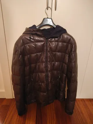 Chaqueta Piel Doble Cara Hombre Marrón