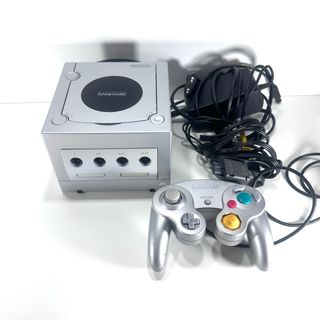 Nintendo GameCube Argento Con Controller Cavi
