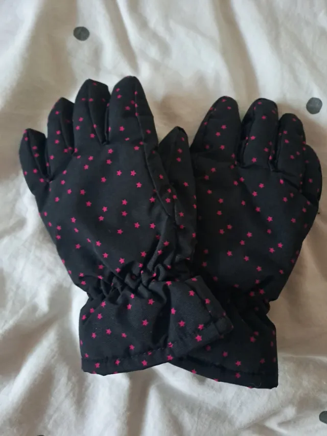 Guantes nieve niña estrellas