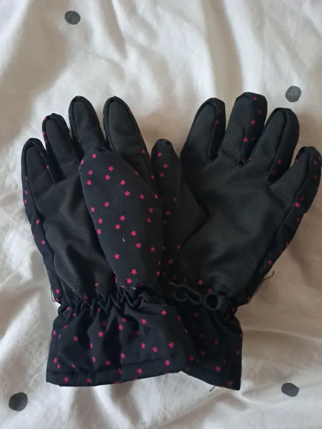Guantes nieve niña estrellas