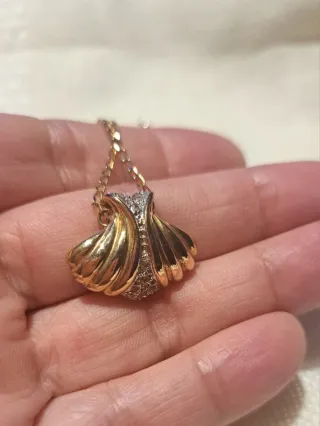 Colgante de plata chapado en oro