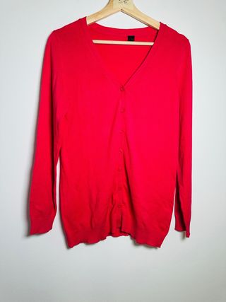 Cárdigan/Rebeca punto fucsia Talla M/L
