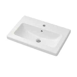 Pica y Mueble de lavabo blanco con 2 cajones