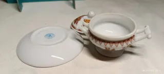 Zuppiera miniatura decorata rosso/giallo