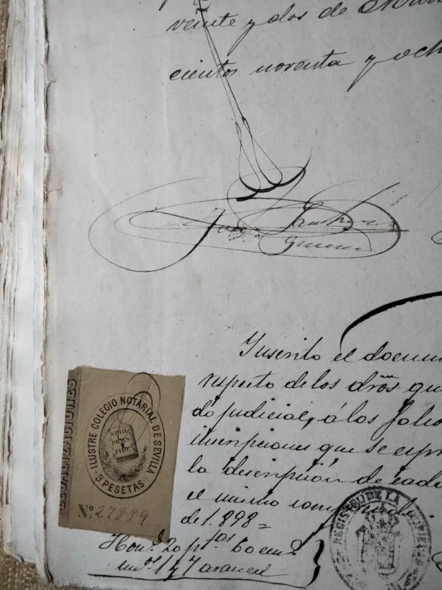 Testimonianza di aggiudicazione dei beni di Córdoba del 1897