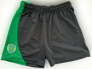 Calção de Criança Sporting Preto/Verde, como Novo
