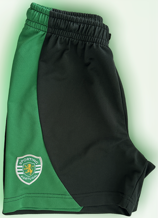 Calção de Criança Sporting Preto/Verde, como Novo
