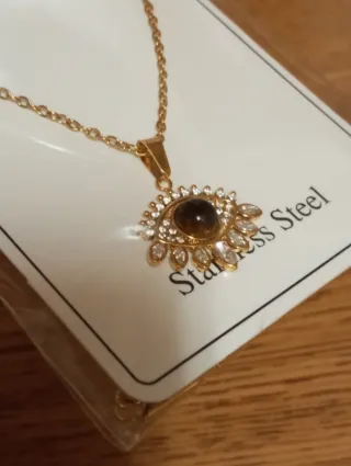 Colgante Ojo Dorado con Piedra ojo de tigre
