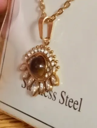 Colgante Ojo Dorado con Piedra ojo de tigre