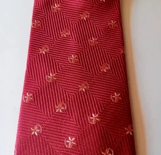 Corbata Olimpo Seda Vintage Años 90 Roja