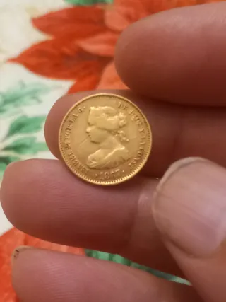 Moneda de oro Isabel II 1867