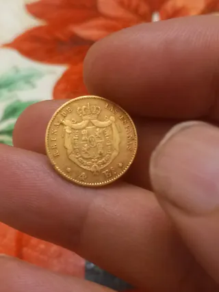 Moneda de oro Isabel II 1867