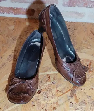 Zapatos PK Parker tacón piel marrón