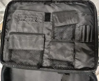 Maletín para portátil de tela reforzado negro