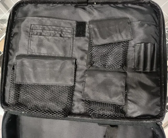 Maletín para portátil de tela reforzado negro