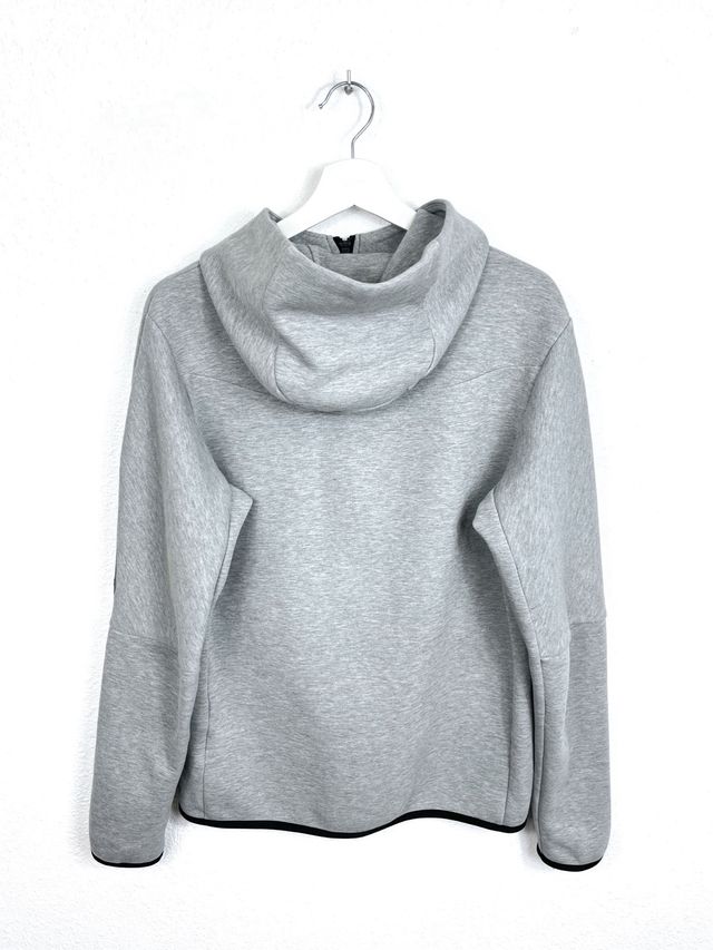 Felpa Nike Tech con cerniera Y2K grigia retrò