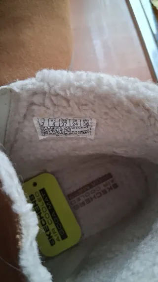 Botas Skechers Talla 37 Beige/Blanco