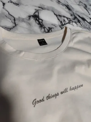 Camiseta de manga corta de Shein blanca