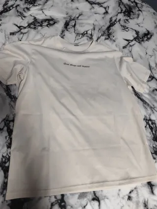 Camiseta de manga corta de Shein blanca