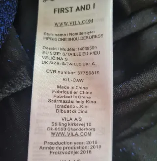 Abito Monospalla Lurex Blu First And I Tg S