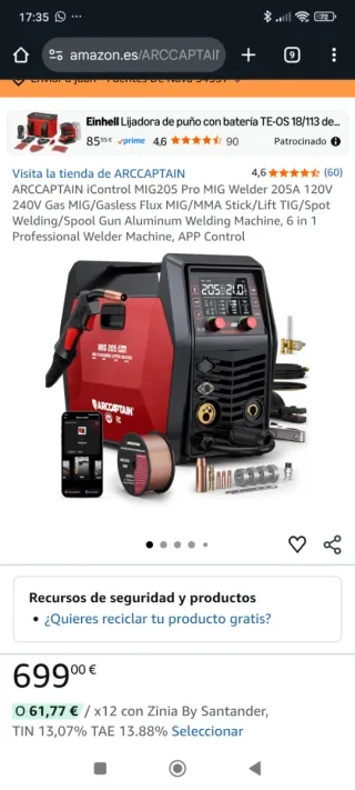 Soldadora MIG 205 Pro