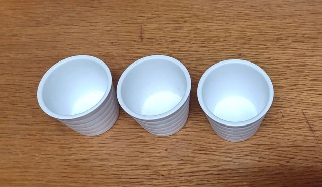 3 Vasi in Ceramica Bianchi