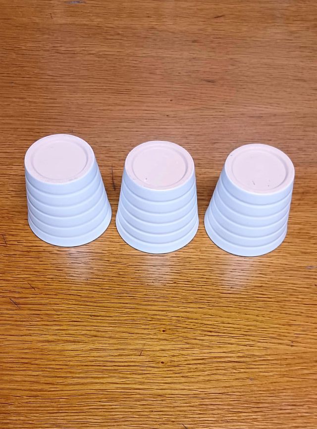 3 Vasi in Ceramica Bianchi