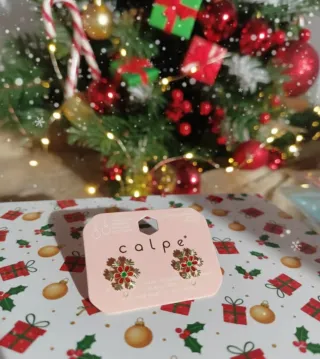 Pendientes Calpe Flor Navidad Acero Mujer