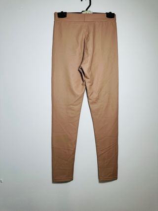 Leggings polipiel beige talla M