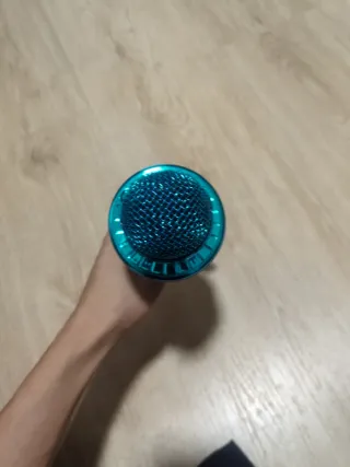 Micrófono Karaoke Azul y Plateado