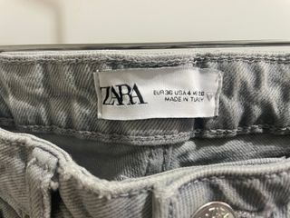 Pantalón Zara Gris Roto Talla 36