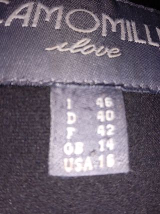 Cappotto nero camomilla taglia 46