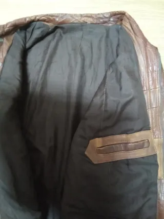 Cazadora de Piel Marrón.Hombre.Años 90.Vintage.