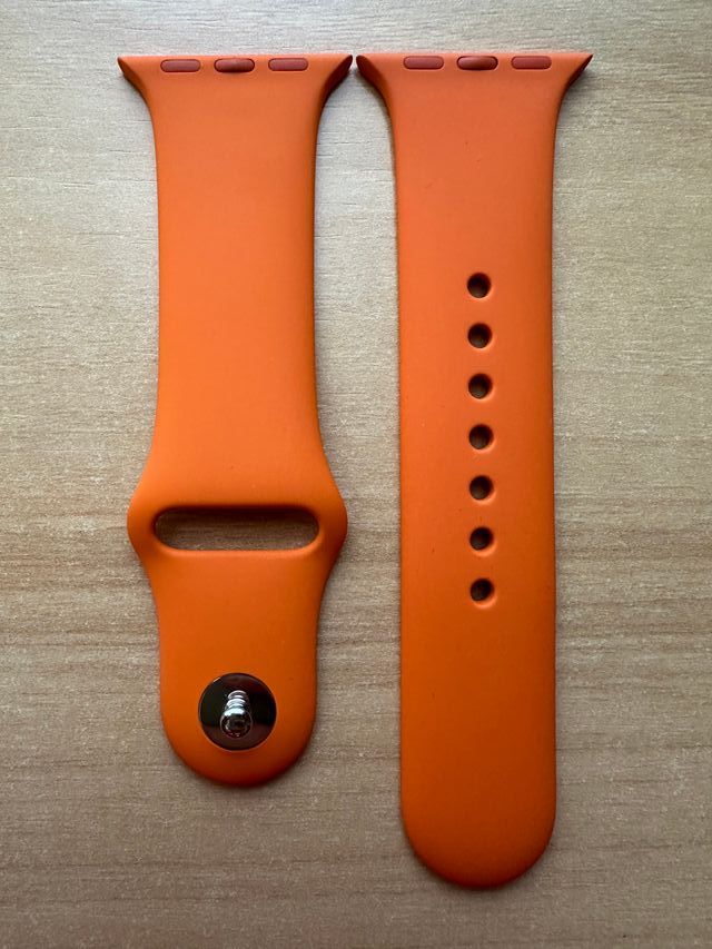 Apple Watch X Hermès 41mm. Pulseira Orange Sport S/M