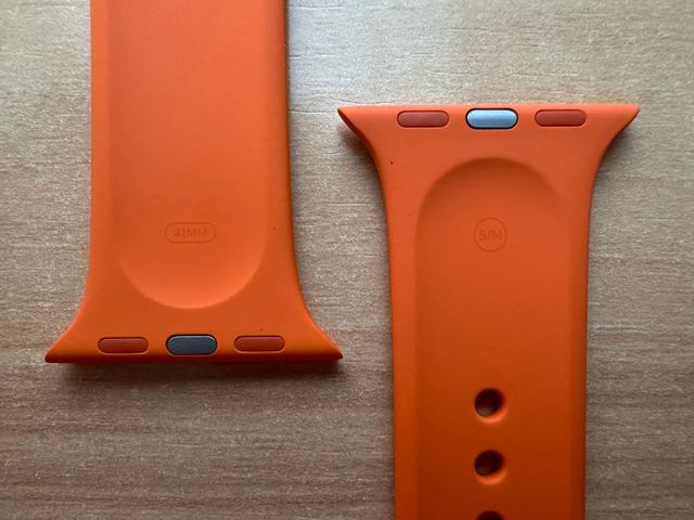 Apple Watch X Hermès 41mm. Pulseira Orange Sport S/M