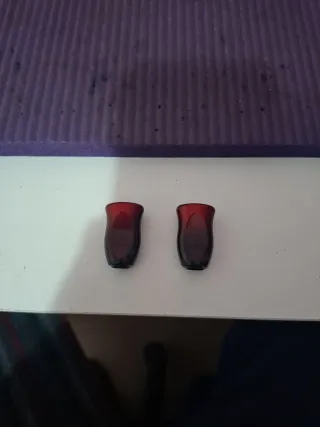 2 Pomos de carrete de pesca rojos